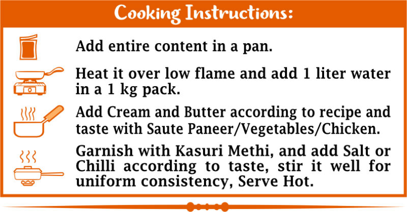 Shahi WHite Base Gravy (Cooking Instruction)