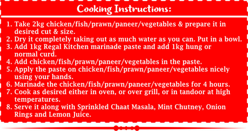 Red Tandoori Marinade Cooking